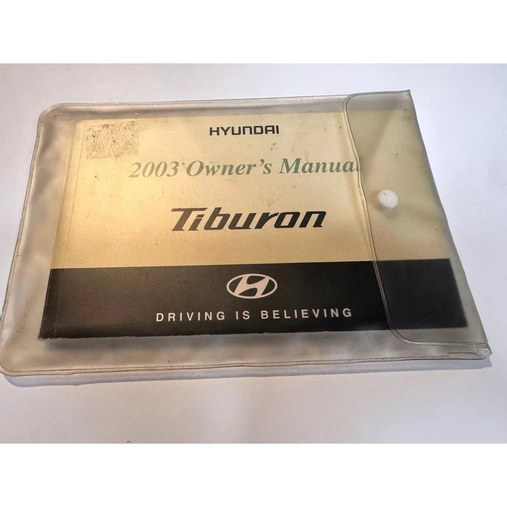 2003‎ Hyundai Tiburon Owner's Manual – Great Condition
